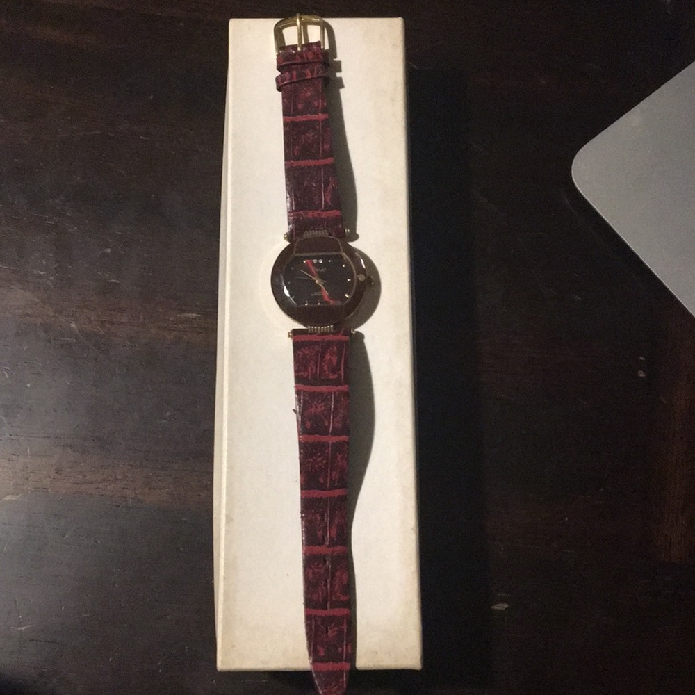Brick red Vintage watch